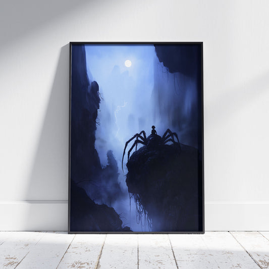 Poster of Spiderboy Having a Nightly Break on a Huge Spider