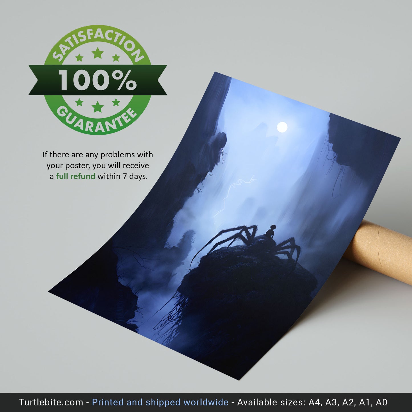 Poster of Spiderboy Having a Nightly Break on a Huge Spider
