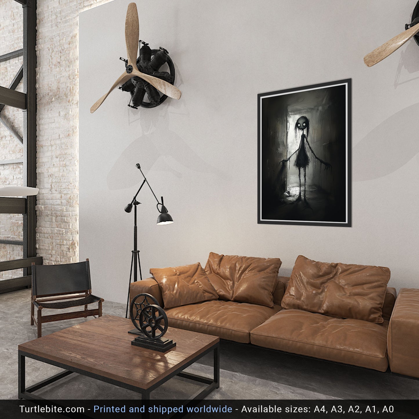 Little Lost Girl Painting Poster, Spooky Horror Wall Decor, Weird Art Painting