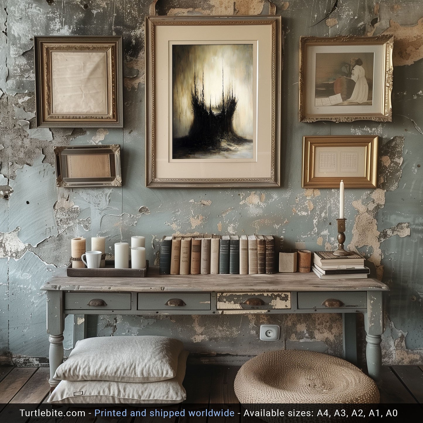 Abstract Gothic 'The Nest' Poster, Dark Art Print, Moody Creepy Wall Art, Victorian Home Decor