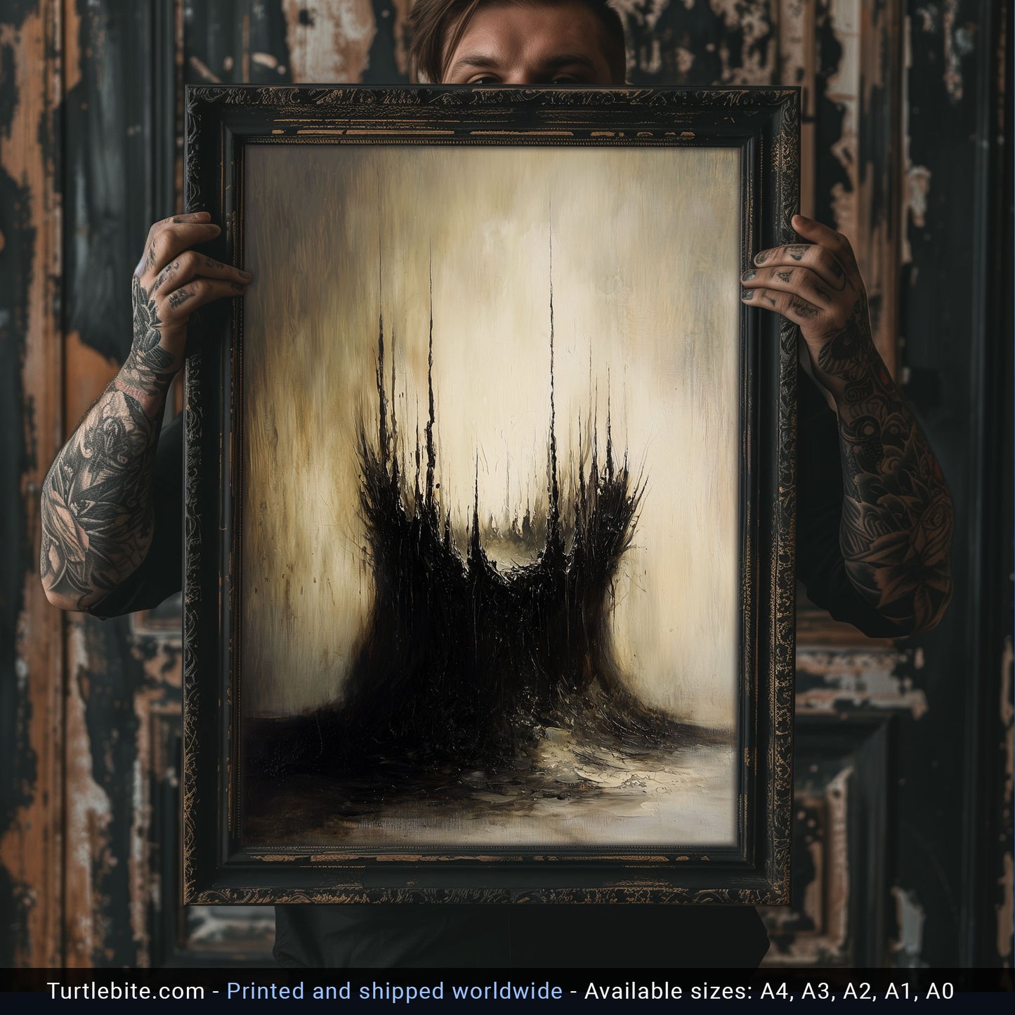 Abstract Gothic 'The Nest' Poster, Dark Art Print, Moody Creepy Wall Art, Victorian Home Decor
