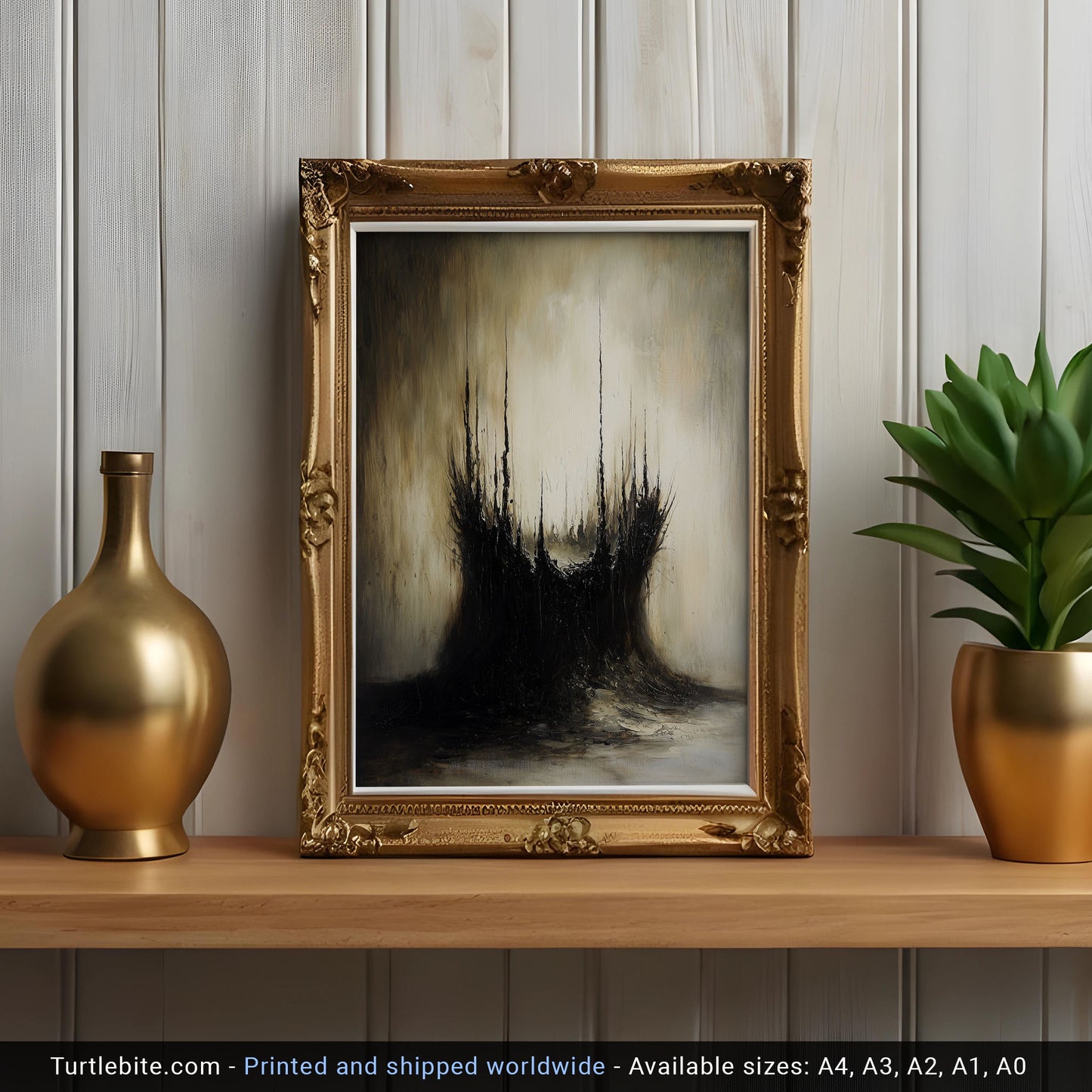 Abstract Gothic 'The Nest' Poster, Dark Art Print, Moody Creepy Wall Art, Victorian Home Decor