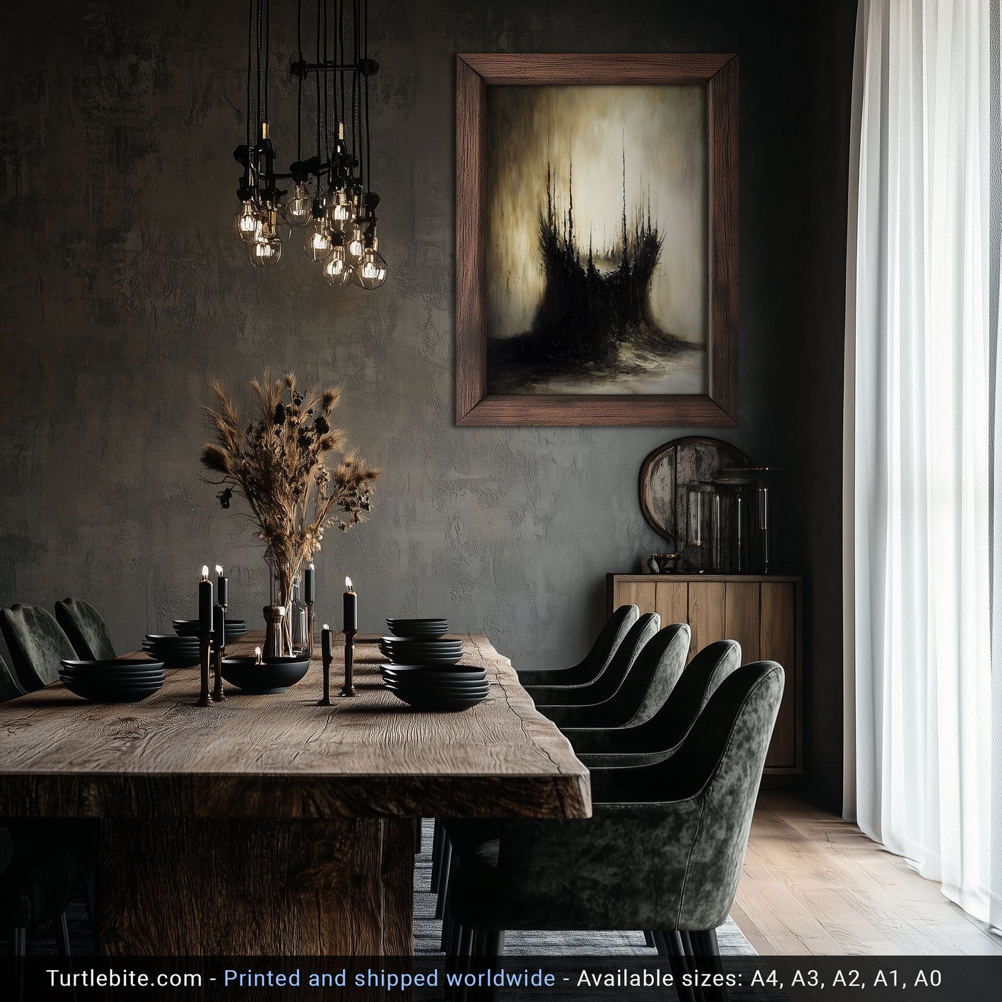 Abstract Gothic 'The Nest' Poster, Dark Art Print, Moody Creepy Wall Art, Victorian Home Decor