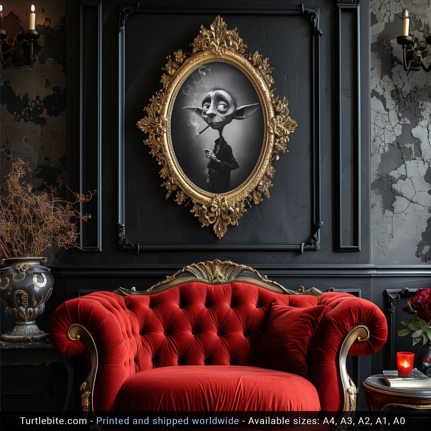 The Weary Goblin | Dark Fantasy Noir Art Print
