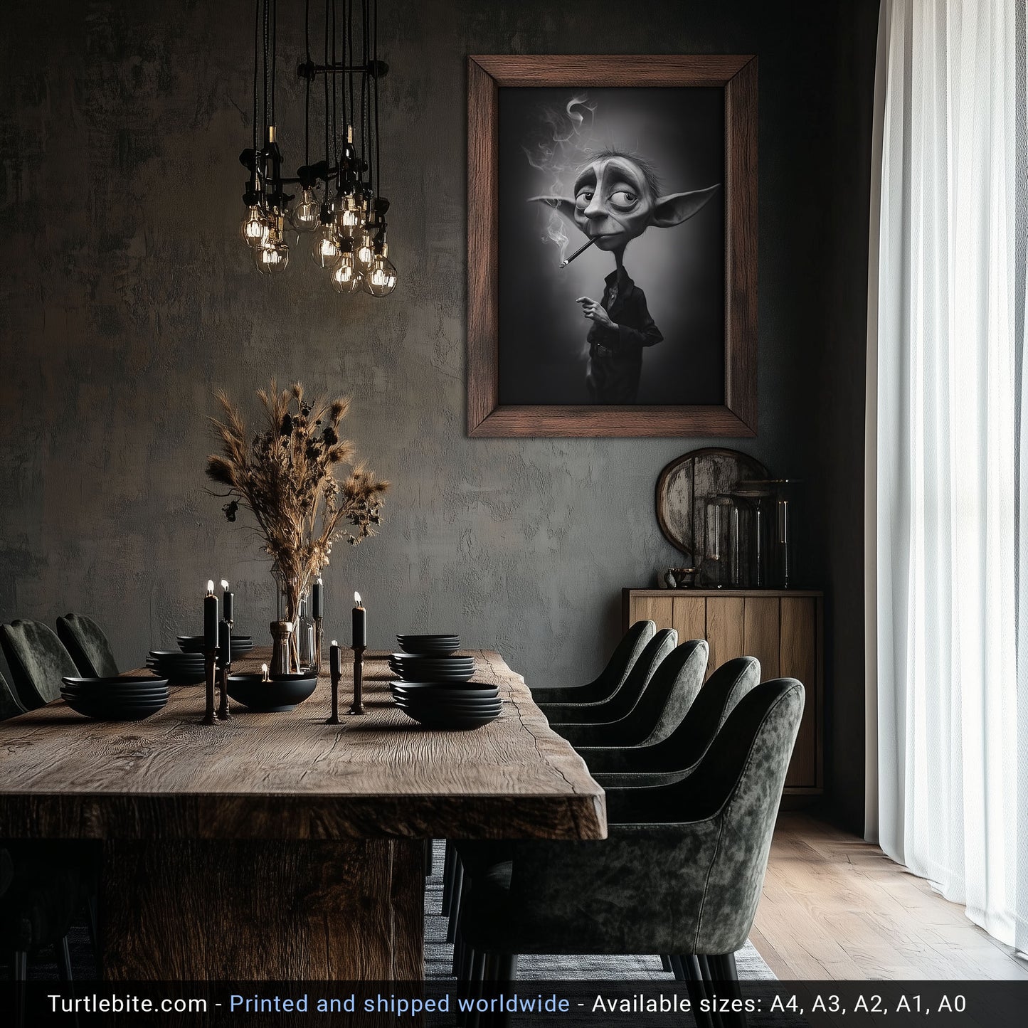 The Weary Goblin | Dark Fantasy Noir Art Print