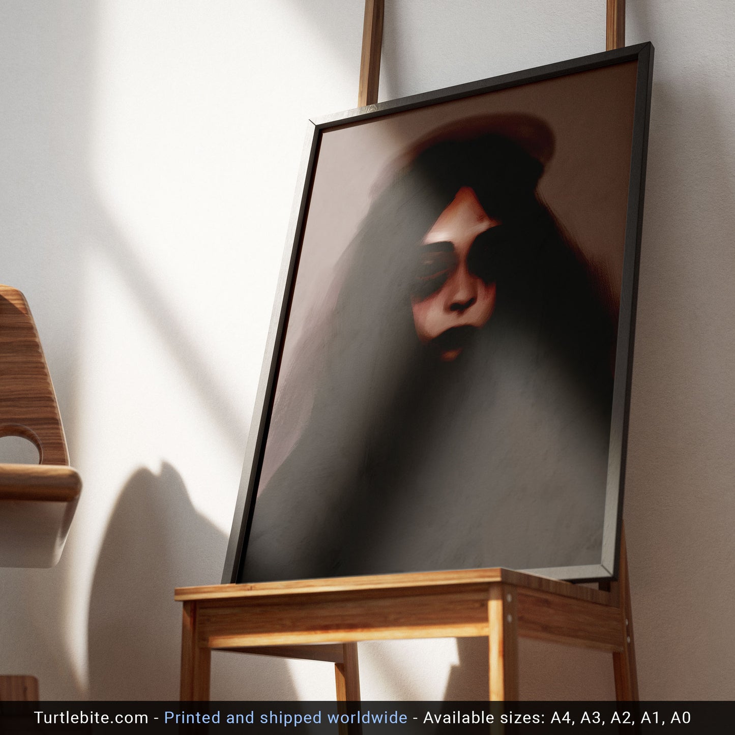Dark Art Painting Print, Gothic Portrait, Horror Wall Decor Poster