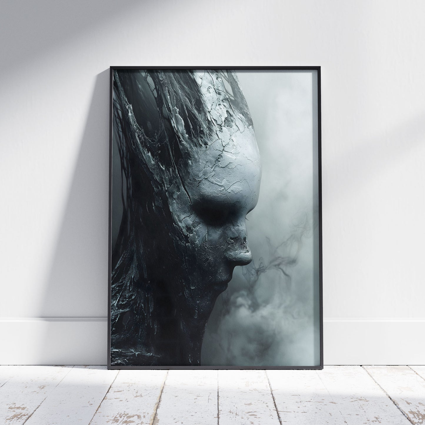 Gothic Face Off Poster: Creepy Wall Art for Dark Decor