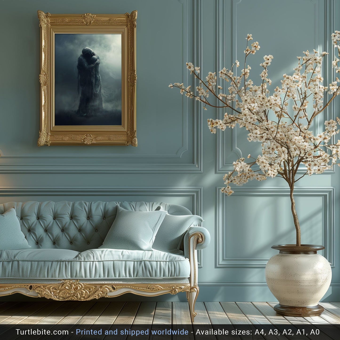 Dark Eternal Love Poster, Gothic Romance Home Decor, Moody Art Print