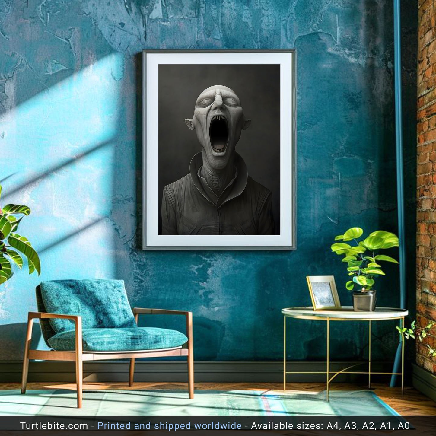 Dark Wall Art Painting - Nosferatu Inspired Silent Scream Poster - Halloween Home Decor