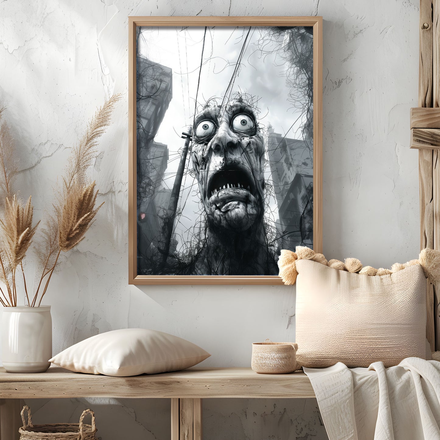 Eerie Wall Art - 'Look, There, It's Coming' Gothic Poster Print, Horror Artwork, Creepy Art