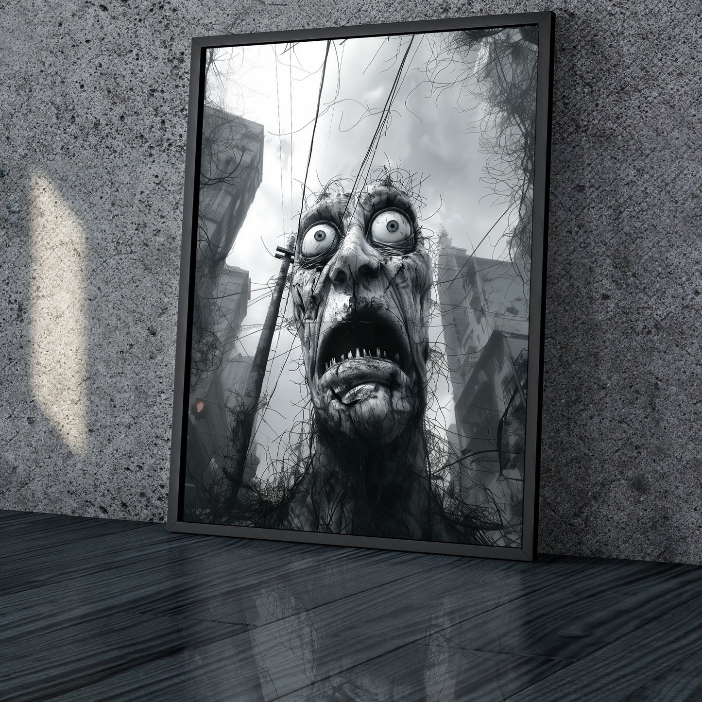 Eerie Wall Art - 'Look, There, It's Coming' Gothic Poster Print, Horror Artwork, Creepy Art