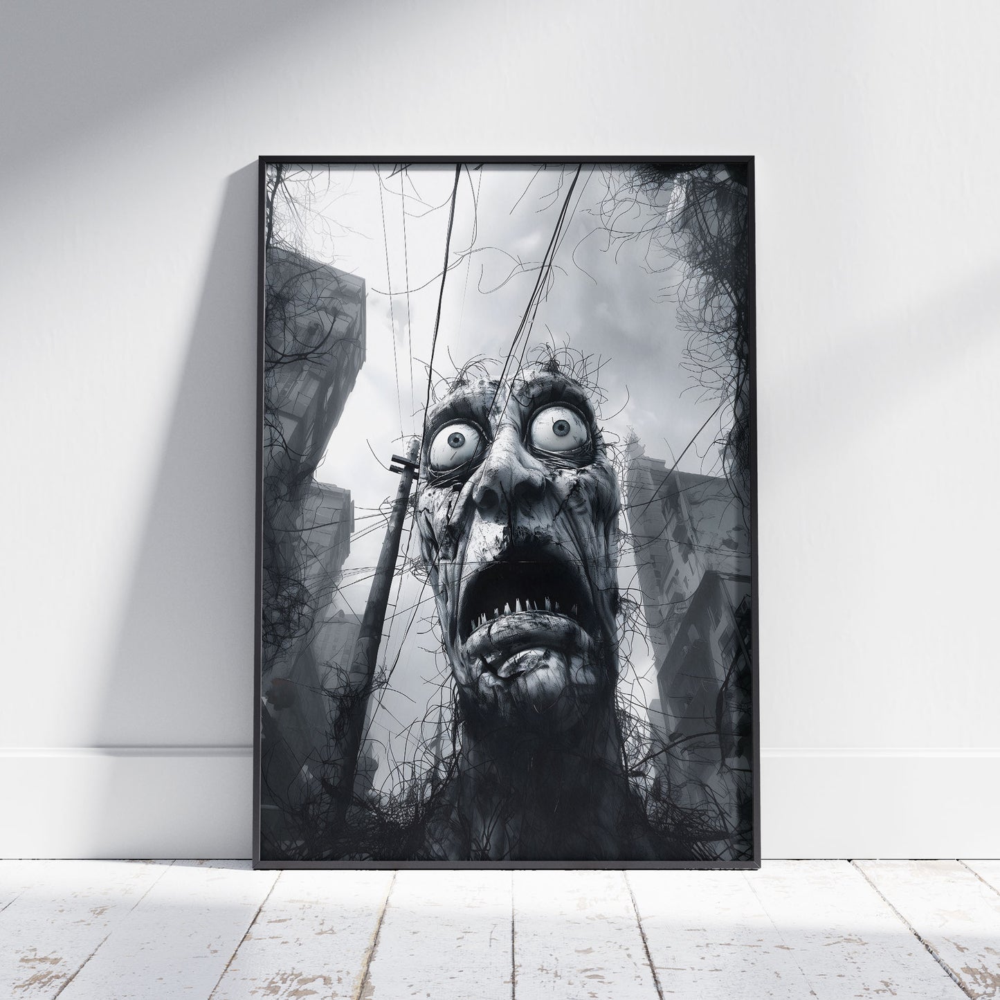 Eerie Wall Art - 'Look, There, It's Coming' Gothic Poster Print, Horror Artwork, Creepy Art