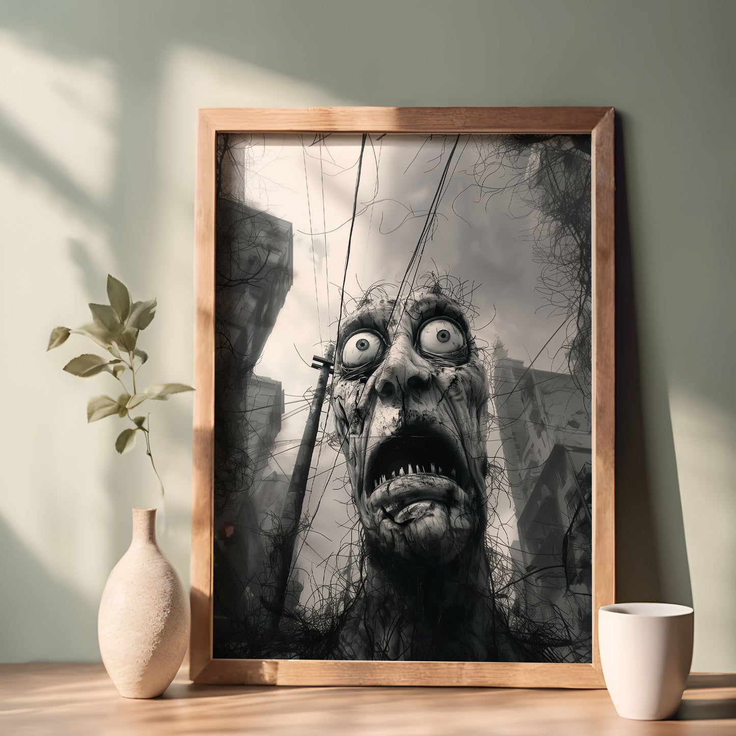 Eerie Wall Art - 'Look, There, It's Coming' Gothic Poster Print, Horror Artwork, Creepy Art