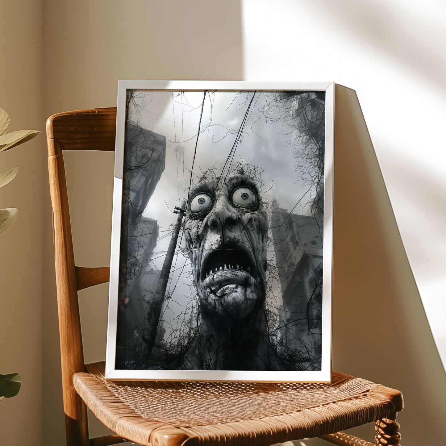 Eerie Wall Art - 'Look, There, It's Coming' Gothic Poster Print, Horror Artwork, Creepy Art