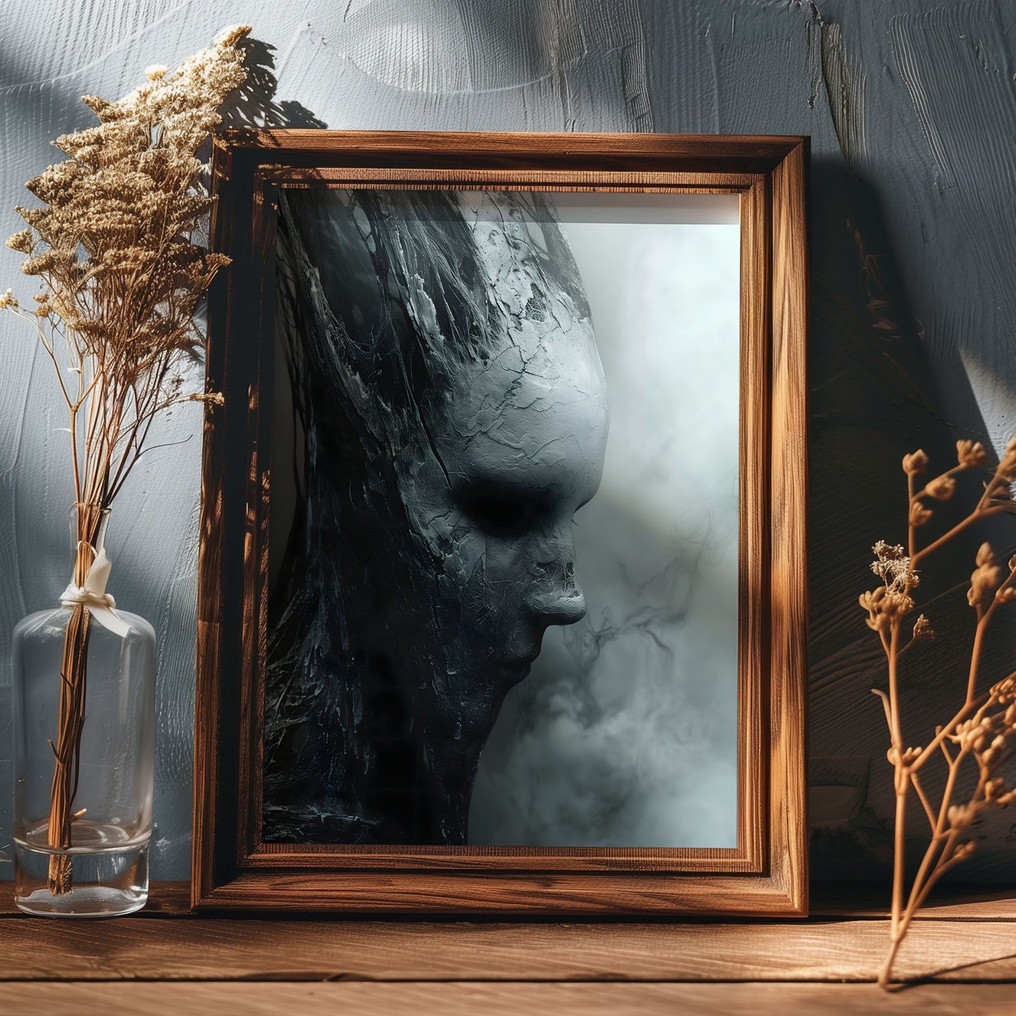 Gothic Face Off Poster: Creepy Wall Art for Dark Decor
