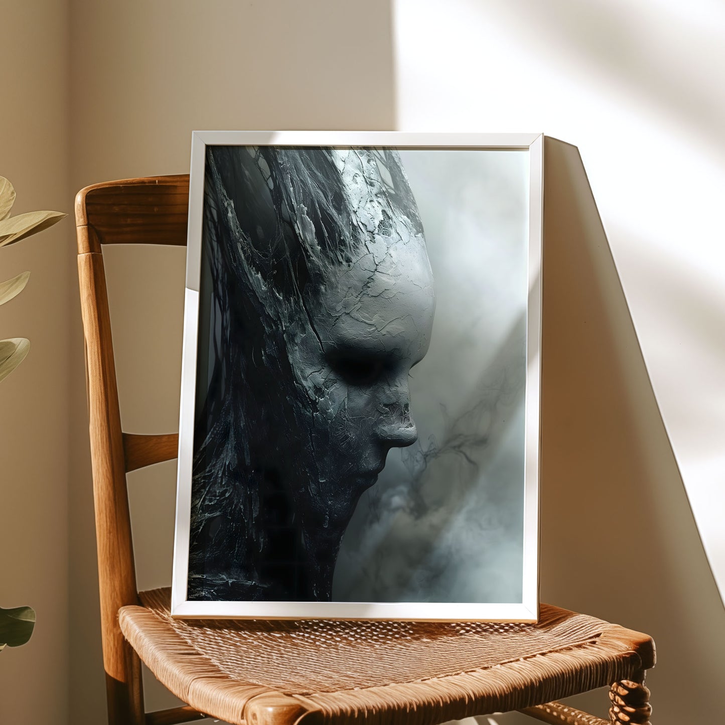 Gothic Face Off Poster: Creepy Wall Art for Dark Decor