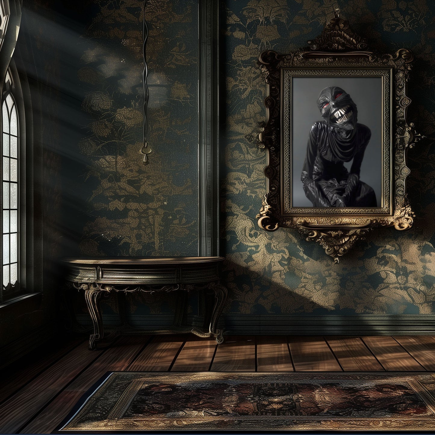 Scary Bold Beauty Having Fun Poster - Gothic Dark Wall Art Print