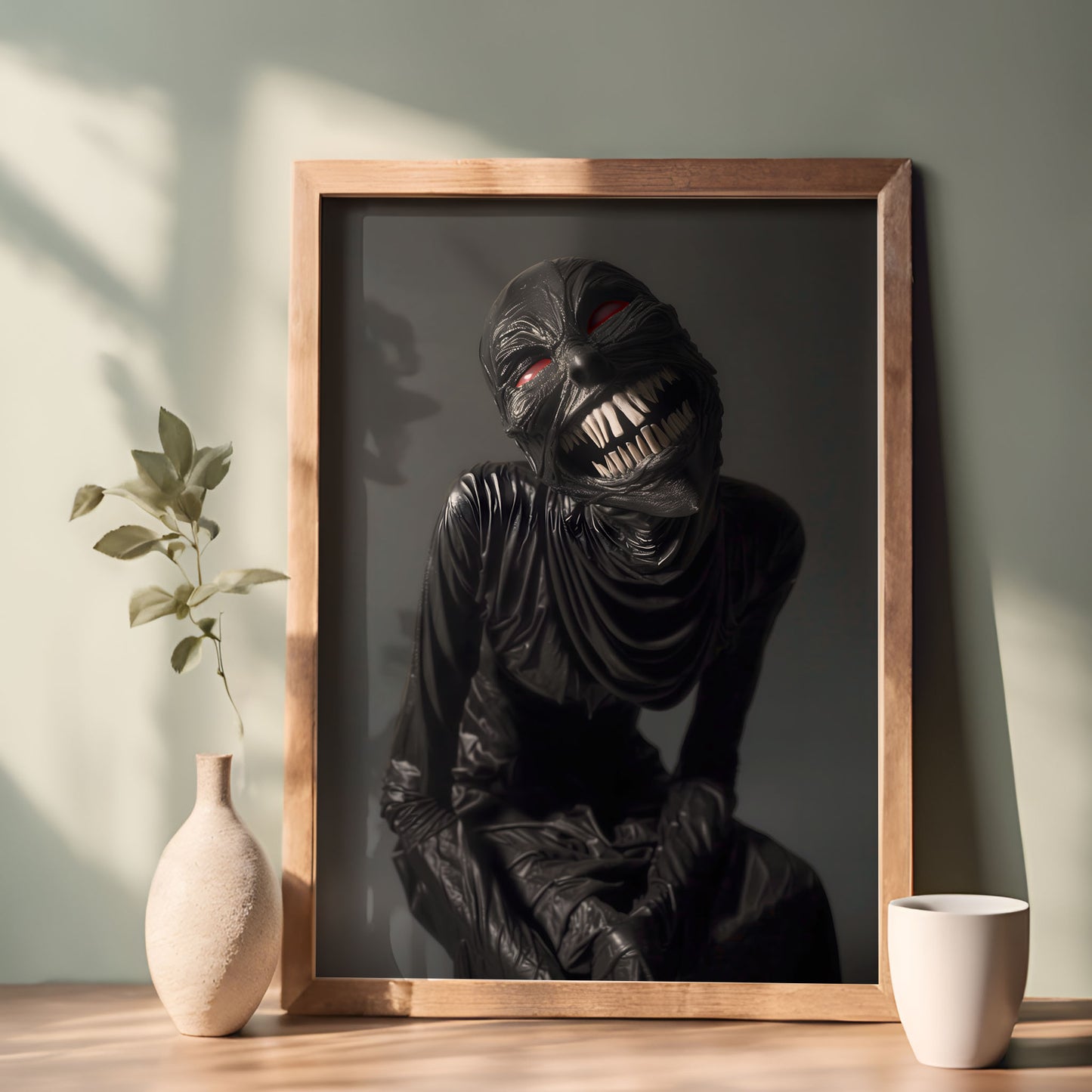 Scary Bold Beauty Having Fun Poster - Gothic Dark Wall Art Print