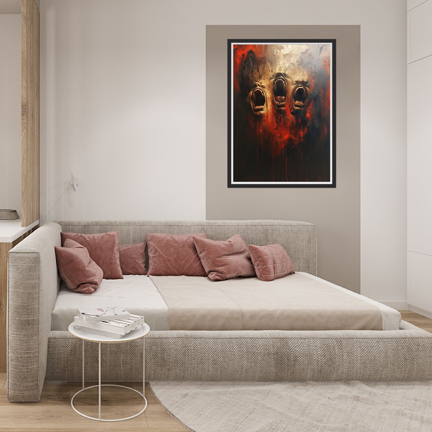 Screams from Hell Poster - Dark Gothic Oil Painting - Horror Art Print