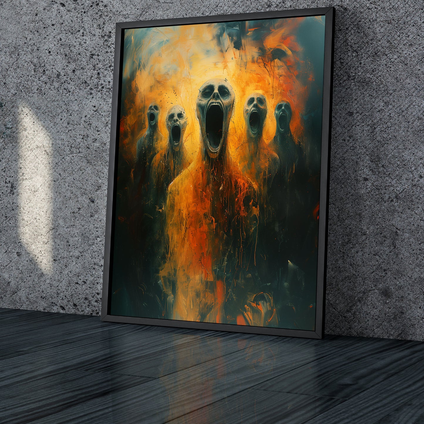 Screams from Hell Poster - Dark Gothic Painting - Horror Art Print