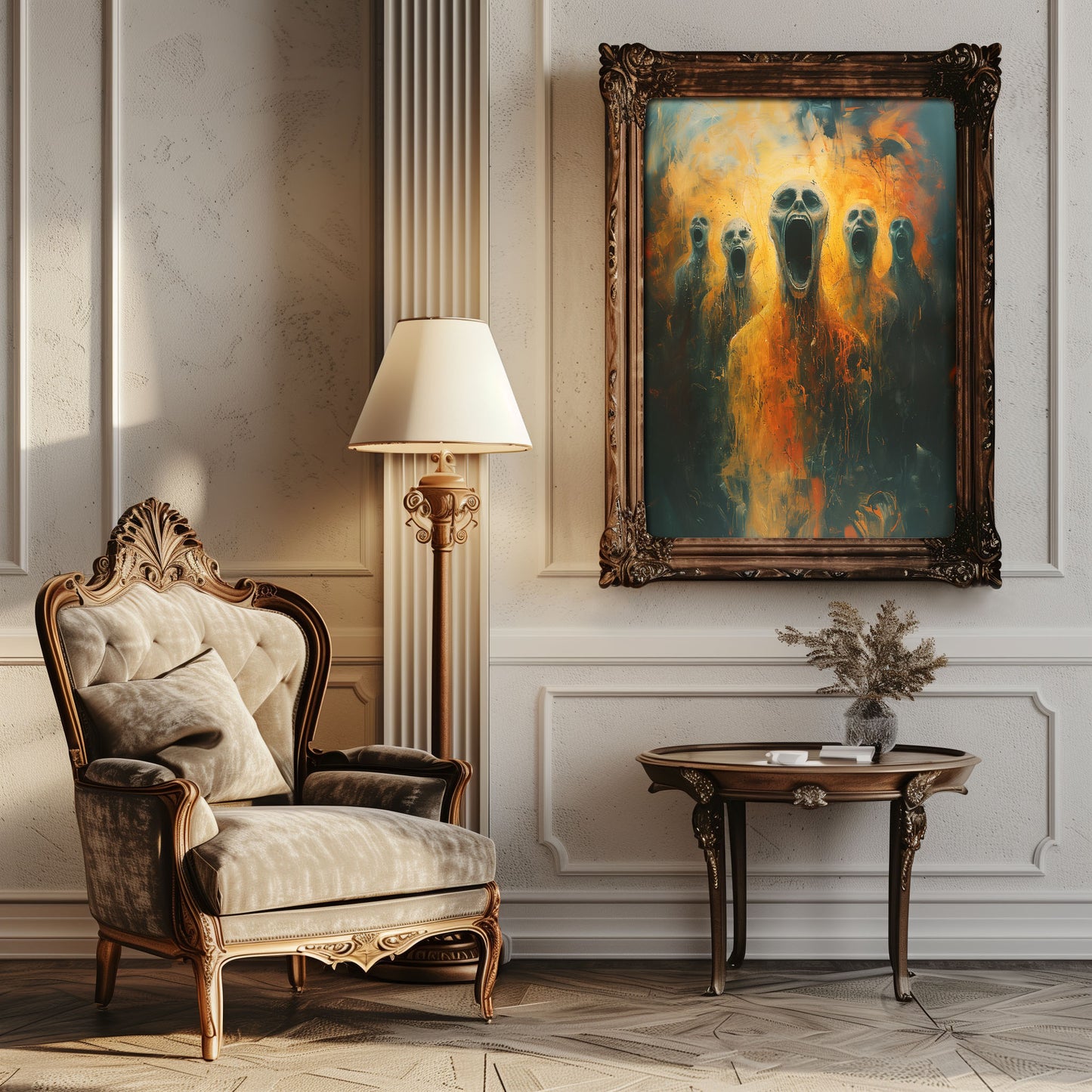 Screams from Hell Poster - Dark Gothic Painting - Horror Art Print