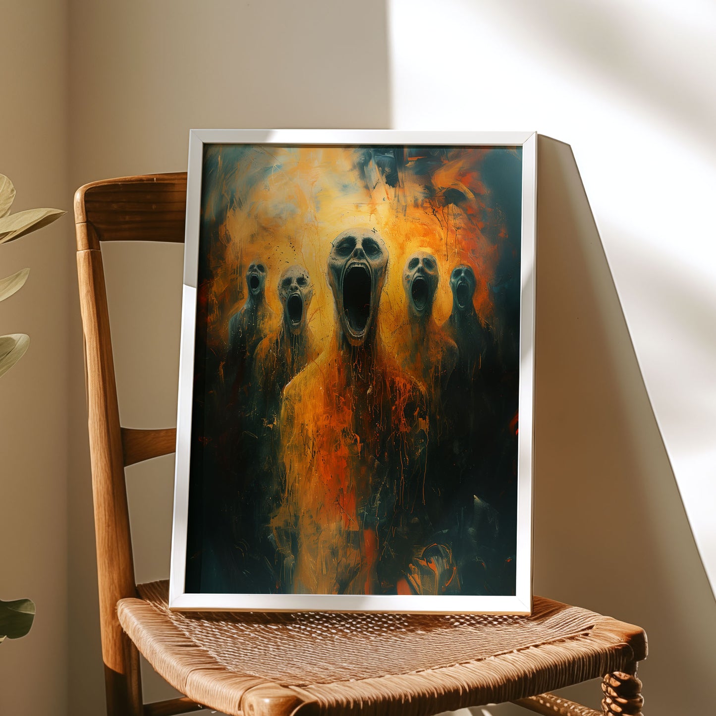 Screams from Hell Poster - Dark Gothic Painting - Horror Art Print