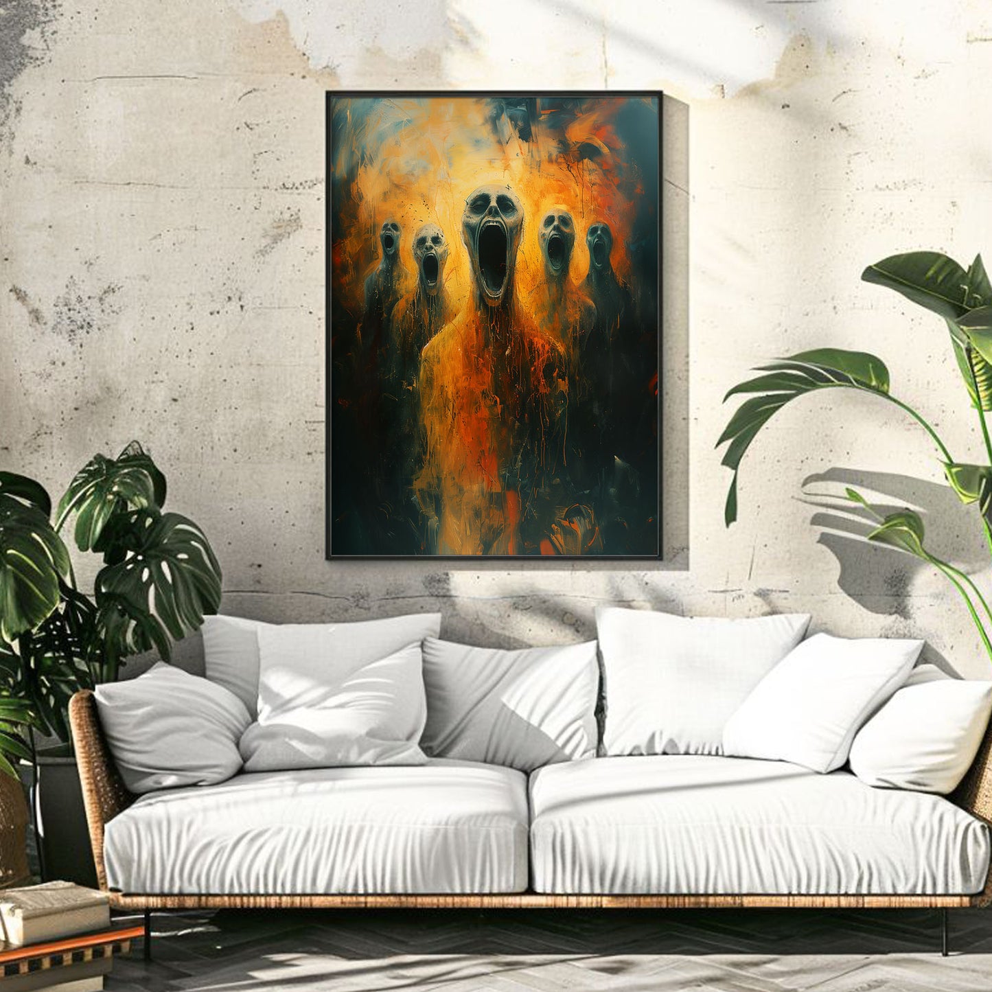 Screams from Hell Poster - Dark Gothic Painting - Horror Art Print