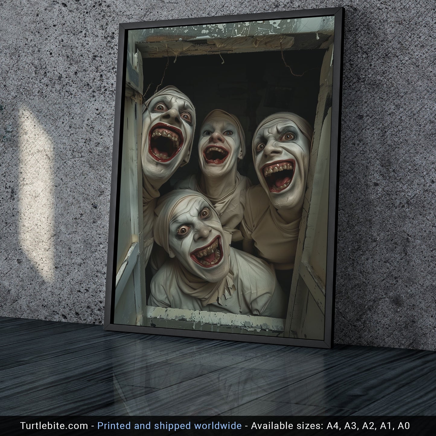 Tadaaa! Creepy Good Old Friends Party Poster - Dark Spooky Whimsigoth Eerie Wall Art - Dark Clowns Print