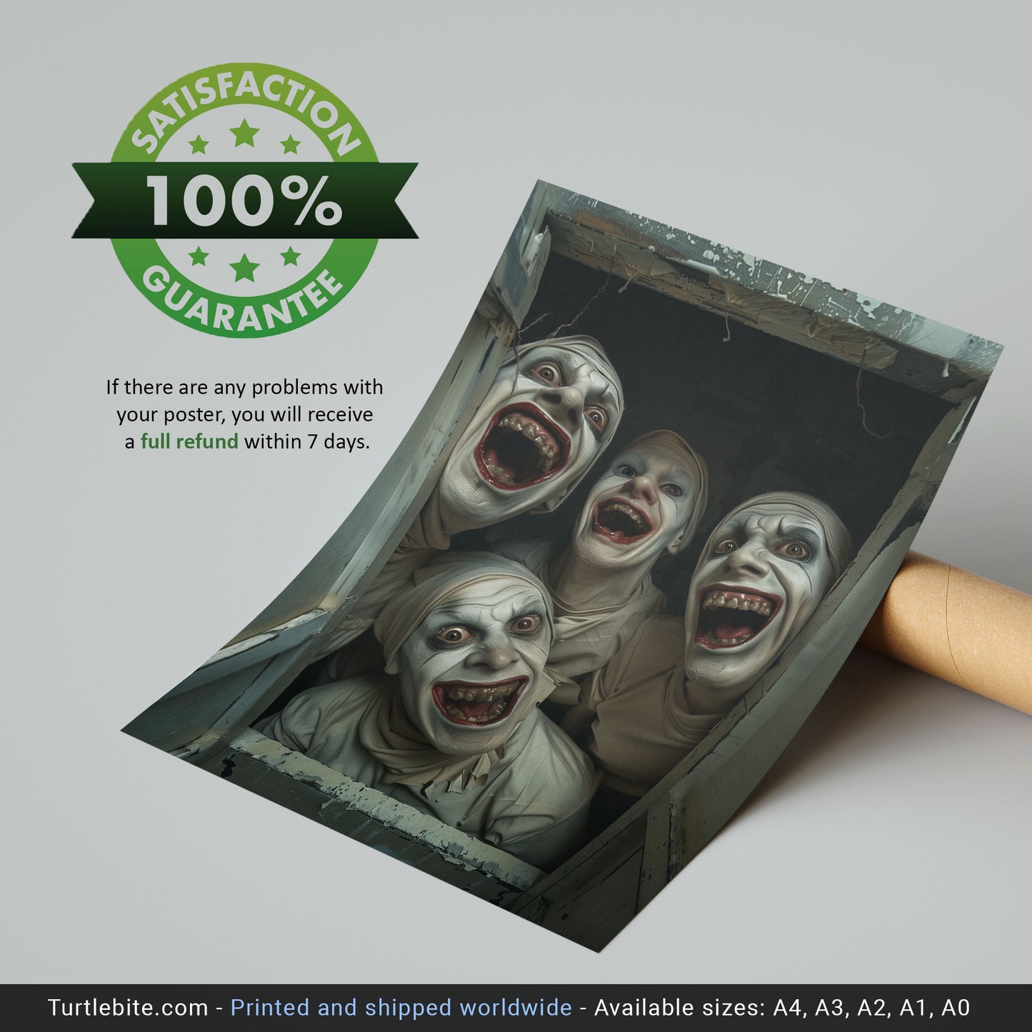 Tadaaa! Creepy Good Old Friends Party Poster - Dark Spooky Whimsigoth Eerie Wall Art - Dark Clowns Print