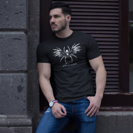 Araneae-Eagle Spider Gothic T-Shirt White Graphic