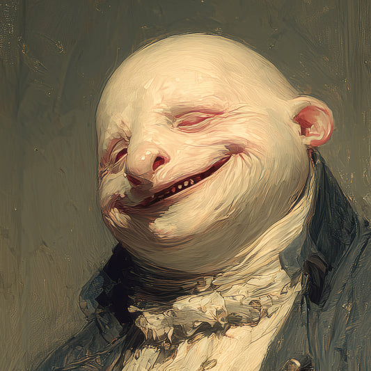 Baroque Art Print, Grotesque Portrait Poster, Disturbing Decor