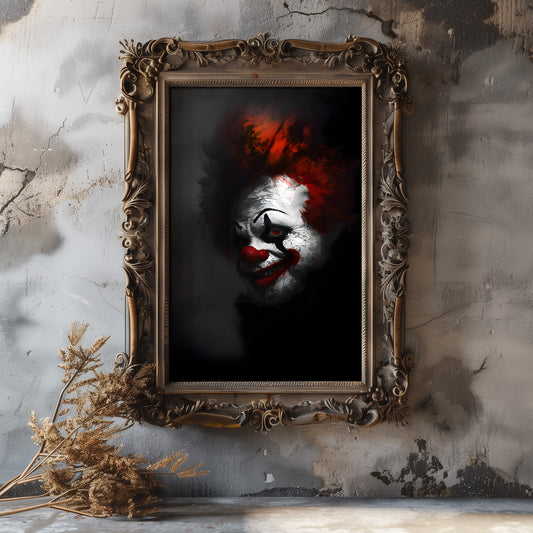 Dark Clowncore Gothic Wall Art