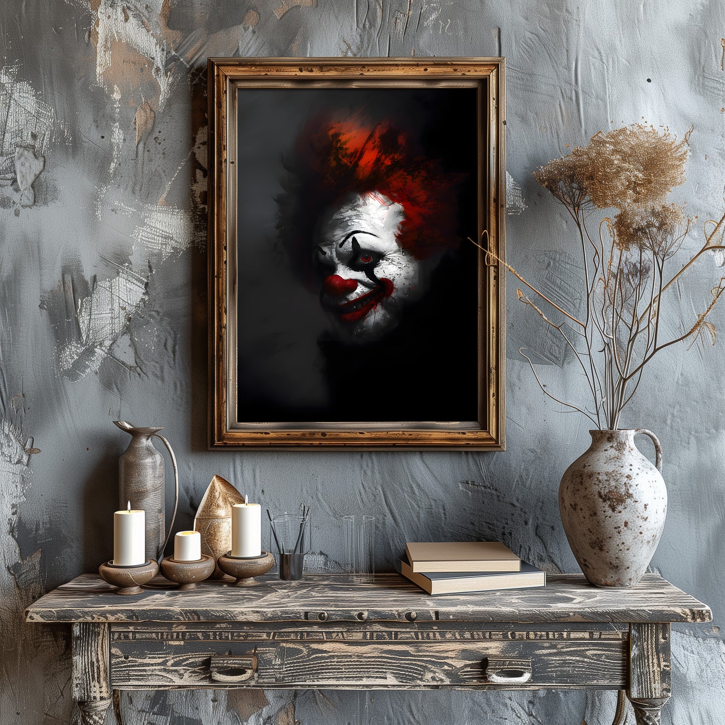 Dark Clowncore Poster - Gothic Wall Art