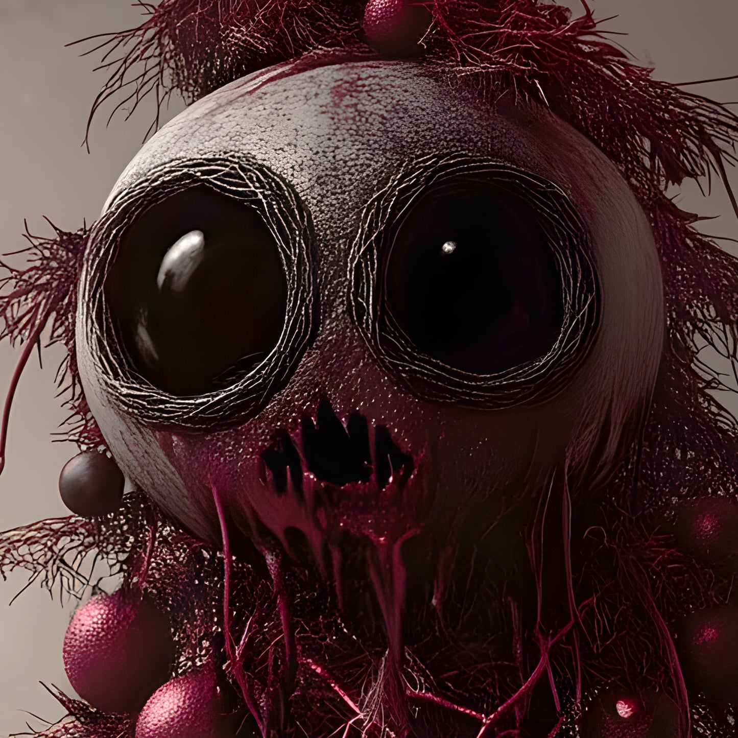 Merry Christmas Tree Baubles Poster Print - Spooky Christmas Gifts for Dark Holiday Decor Print