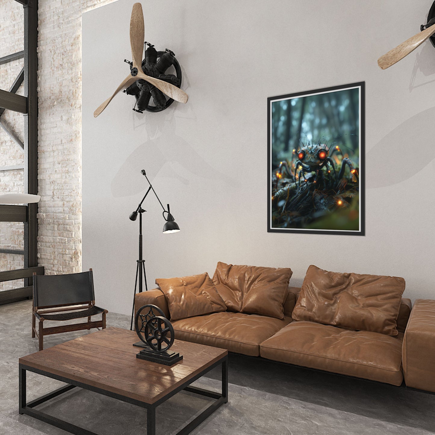 Glowing Fantasy Creature in the Woods - Creepy Gothic Wall Decor