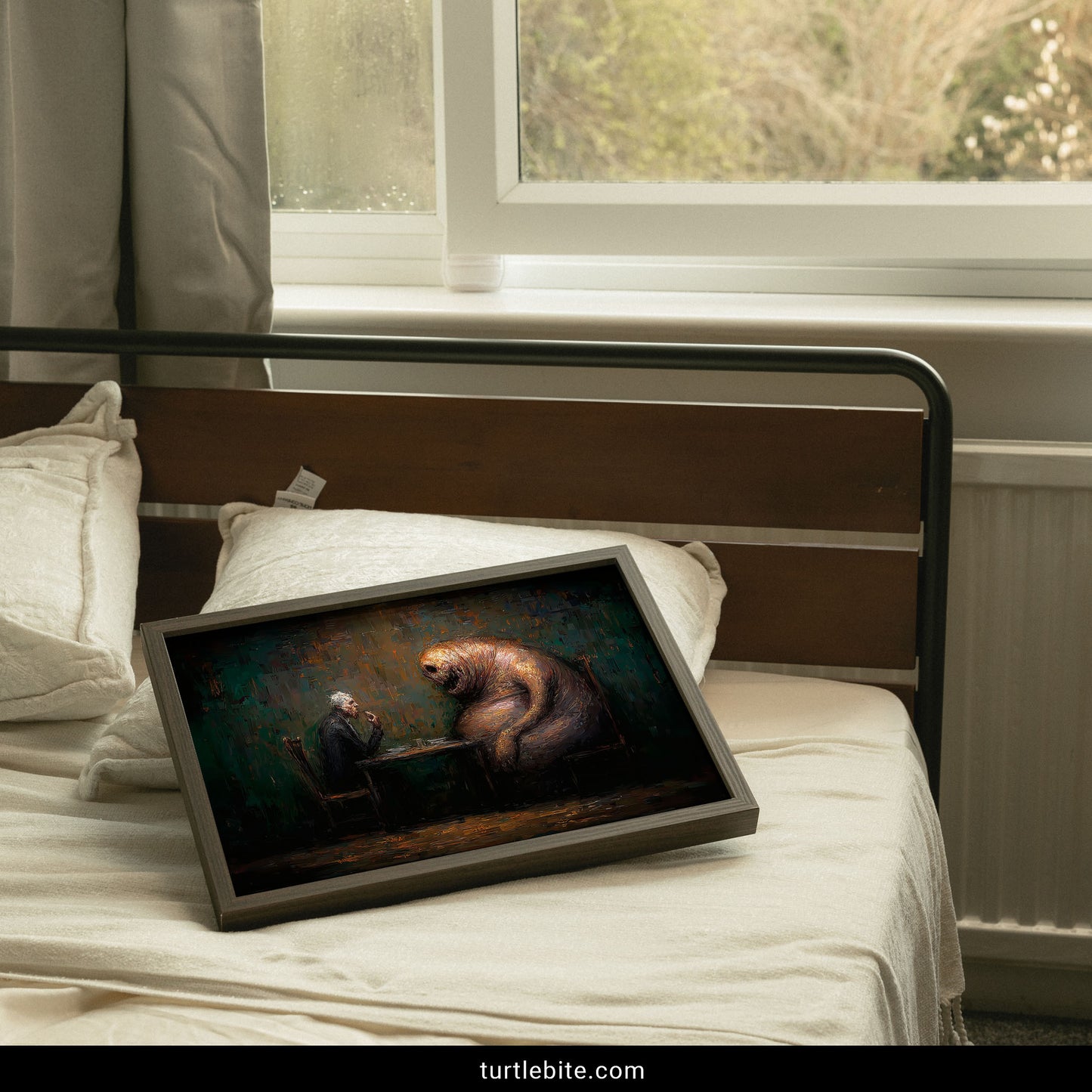 Surreal Creature Monster Poster, Dark Art Painting Print
