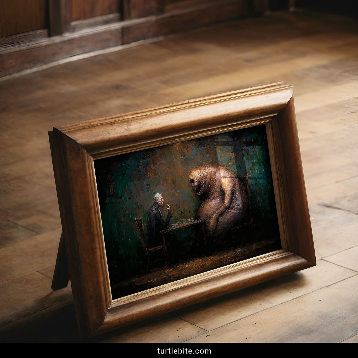 Surreal Creature Monster Poster, Dark Art Painting Print