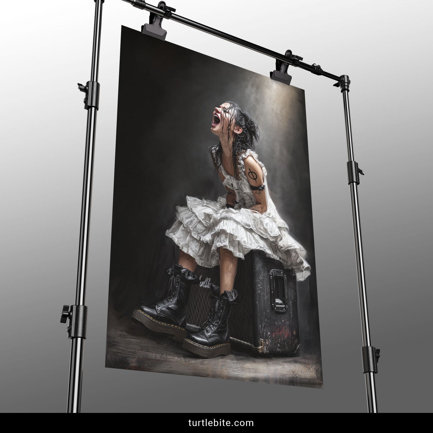 Dark Feminine Emotional Poster, Grunge Alternative Wall Decor