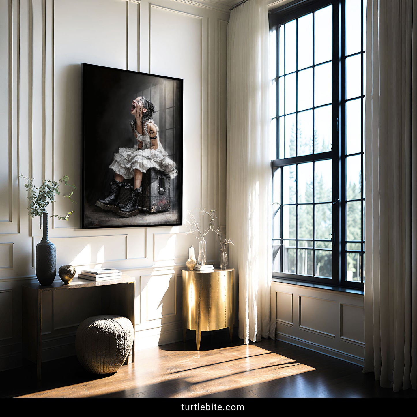 Dark Feminine Emotional Poster, Grunge Alternative Wall Decor