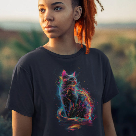 Radiant Psychedelic Cat Lover T-Shirt