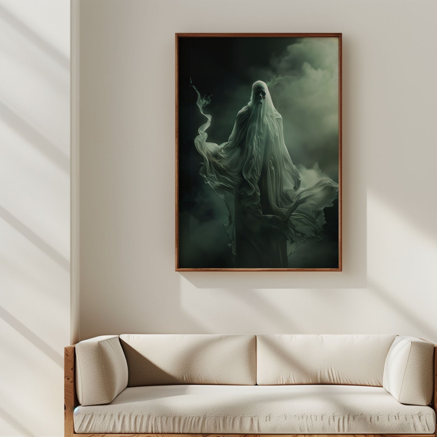 Moonlight Ghostly Presence Wall Hanging - Spooky Home Art Print