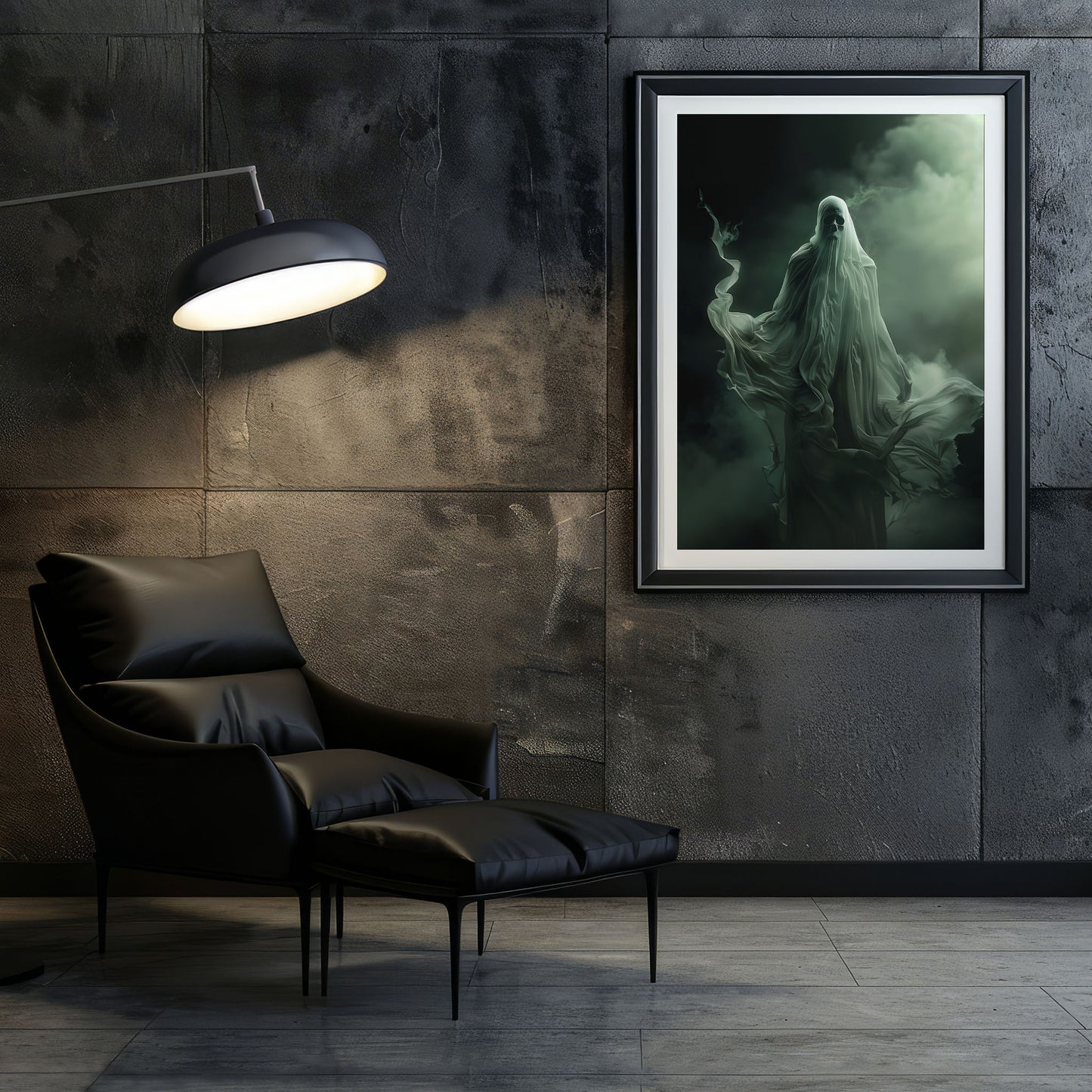 Moonlight Ghostly Presence Wall Hanging - Spooky Home Art Print