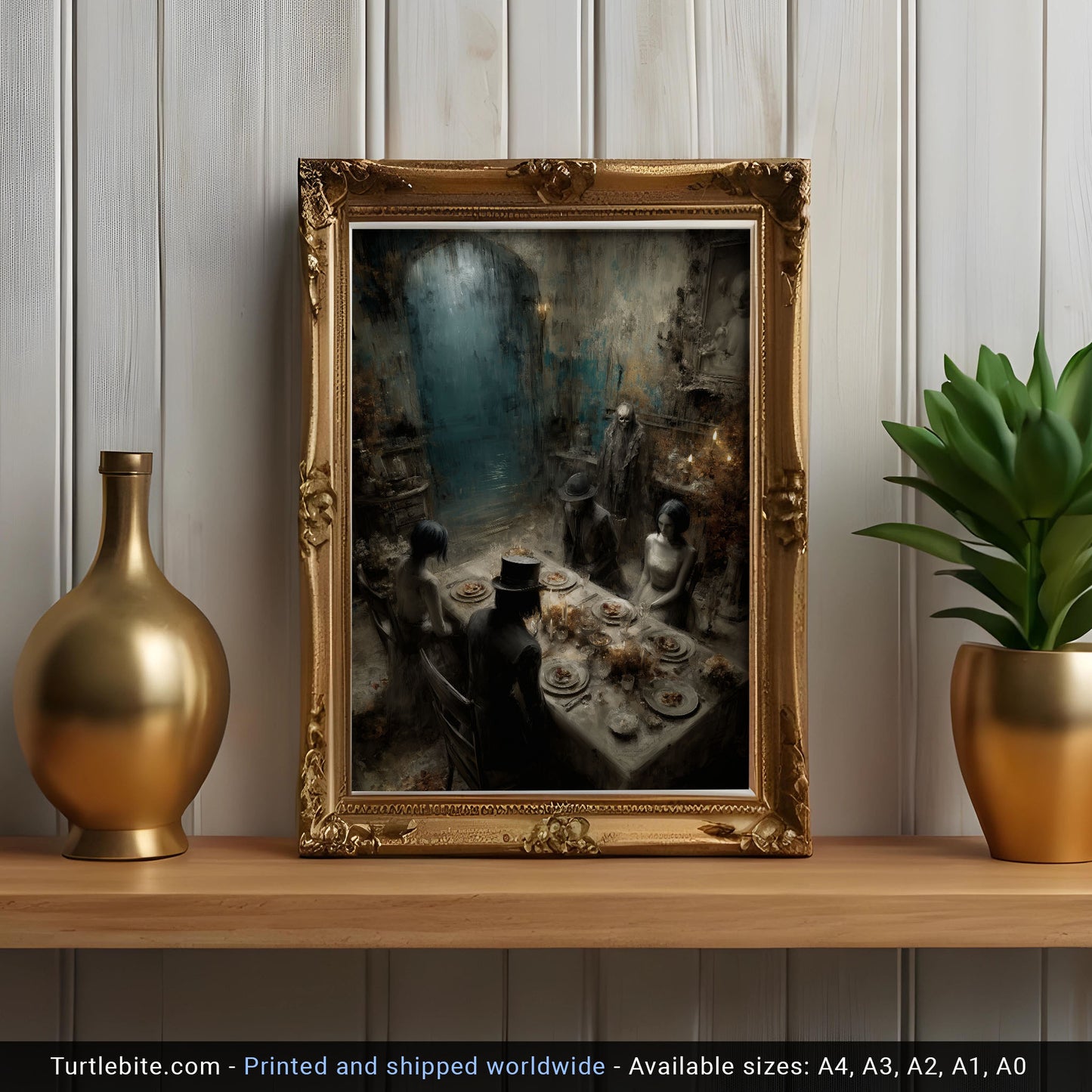 Gothic Dinner Party - Dark Victorian Horror Wall Art Print