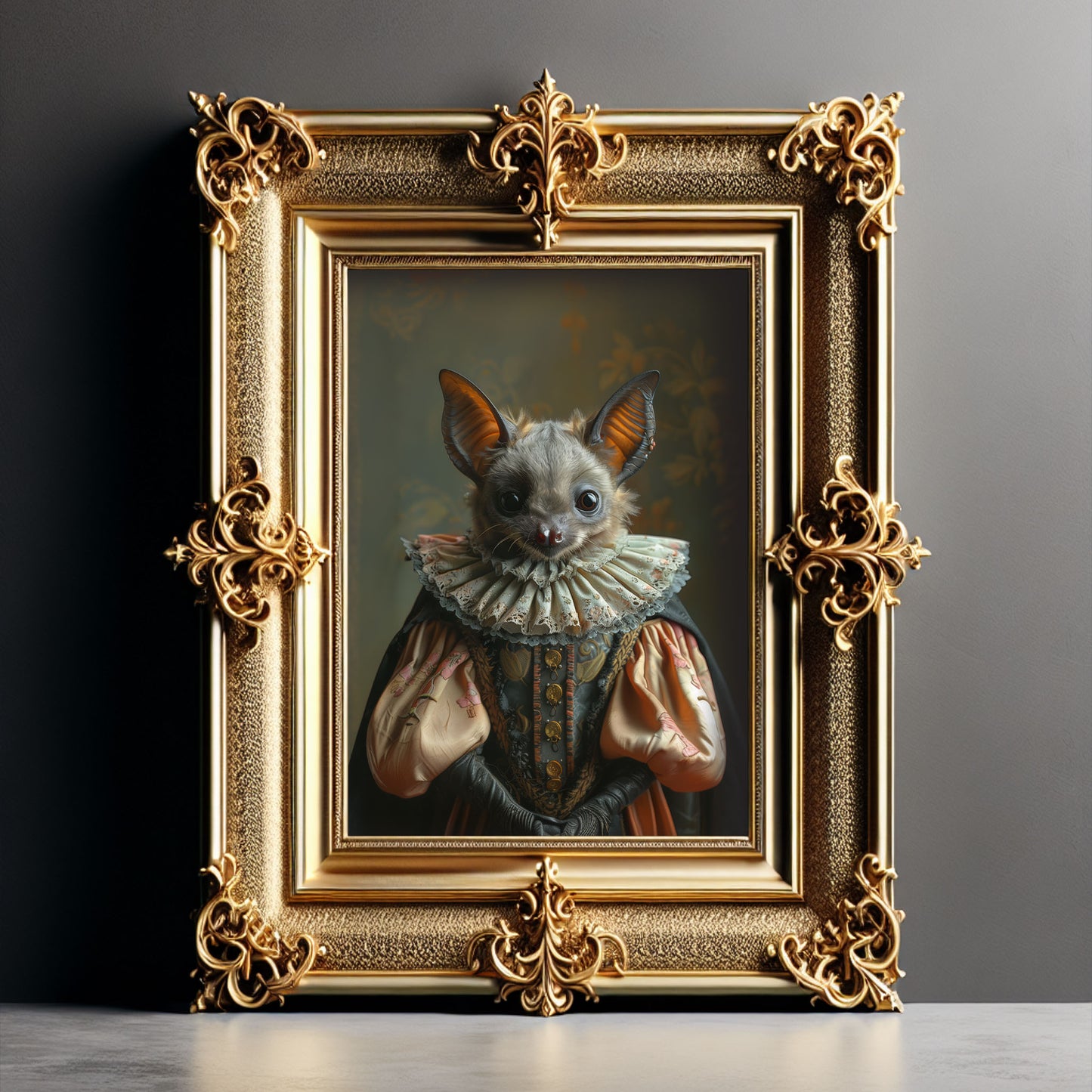 Dark Aesthetic Wall Art - Gothic Bat in Dress Poster for a Unique Look