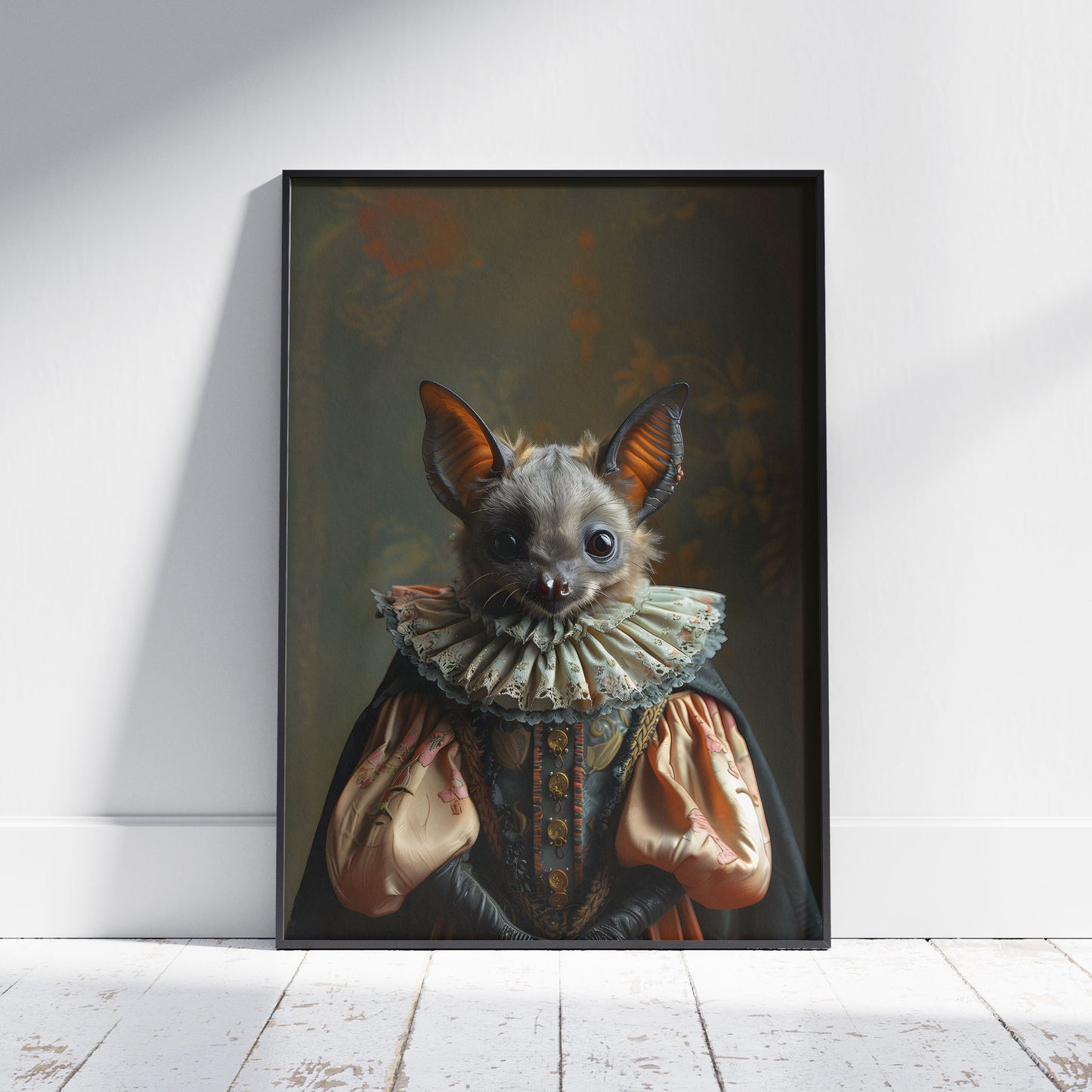 Dark Aesthetic Wall Art - Gothic Bat in Dress Poster for a Unique Look