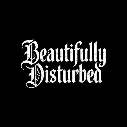 Gothic Text Tee – Beautifully Disturbed Graphic Shirt