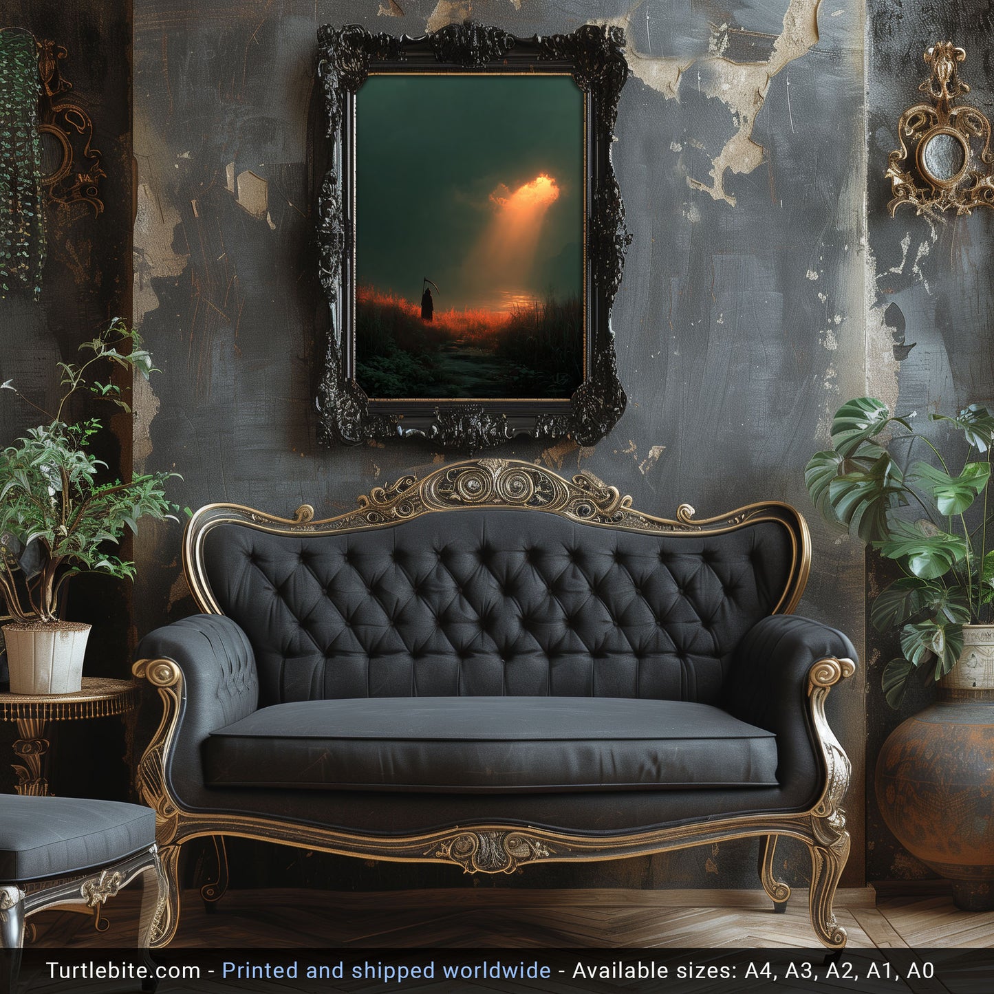 Grim Reaper Art Print - Dark Gothic Wall Decor Poster