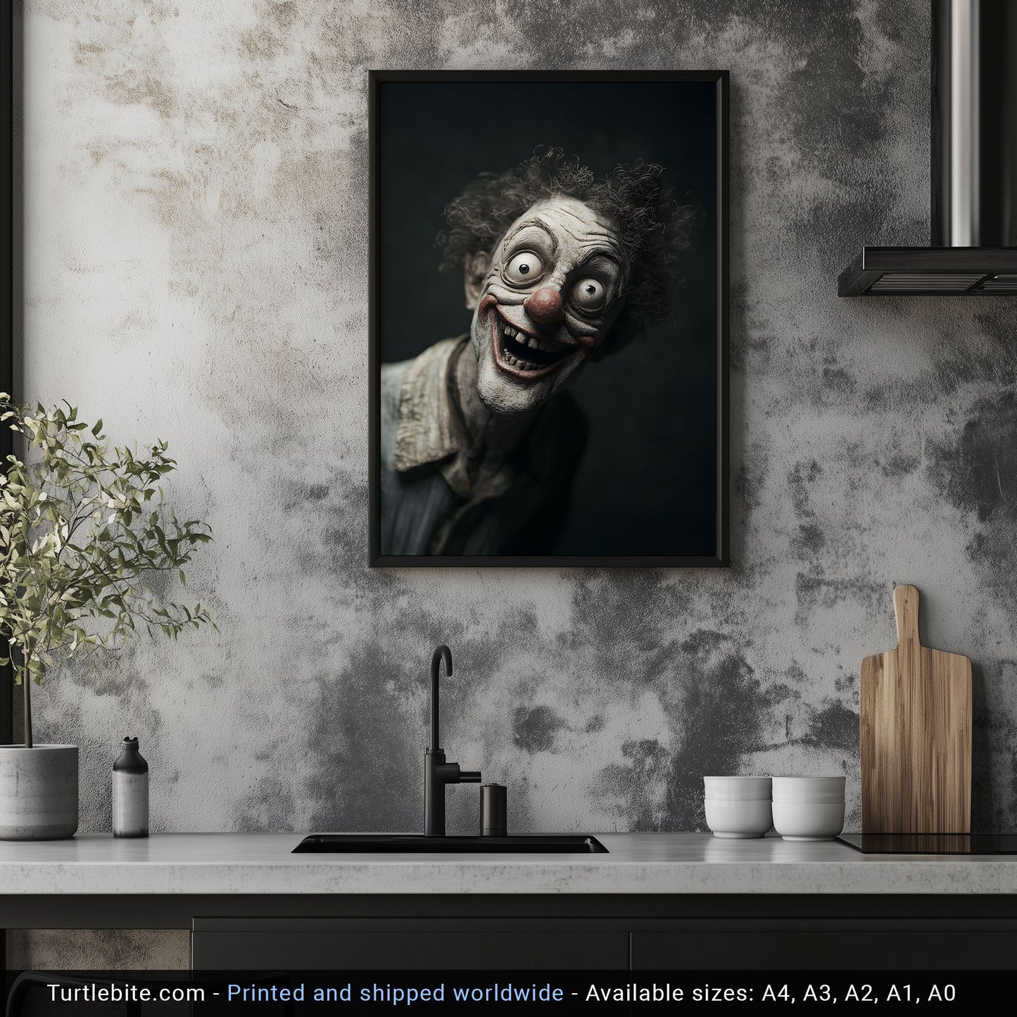 Insane Clowncore Poster - Dark Art Print - Witchy Clown Gifts - Dark Academia