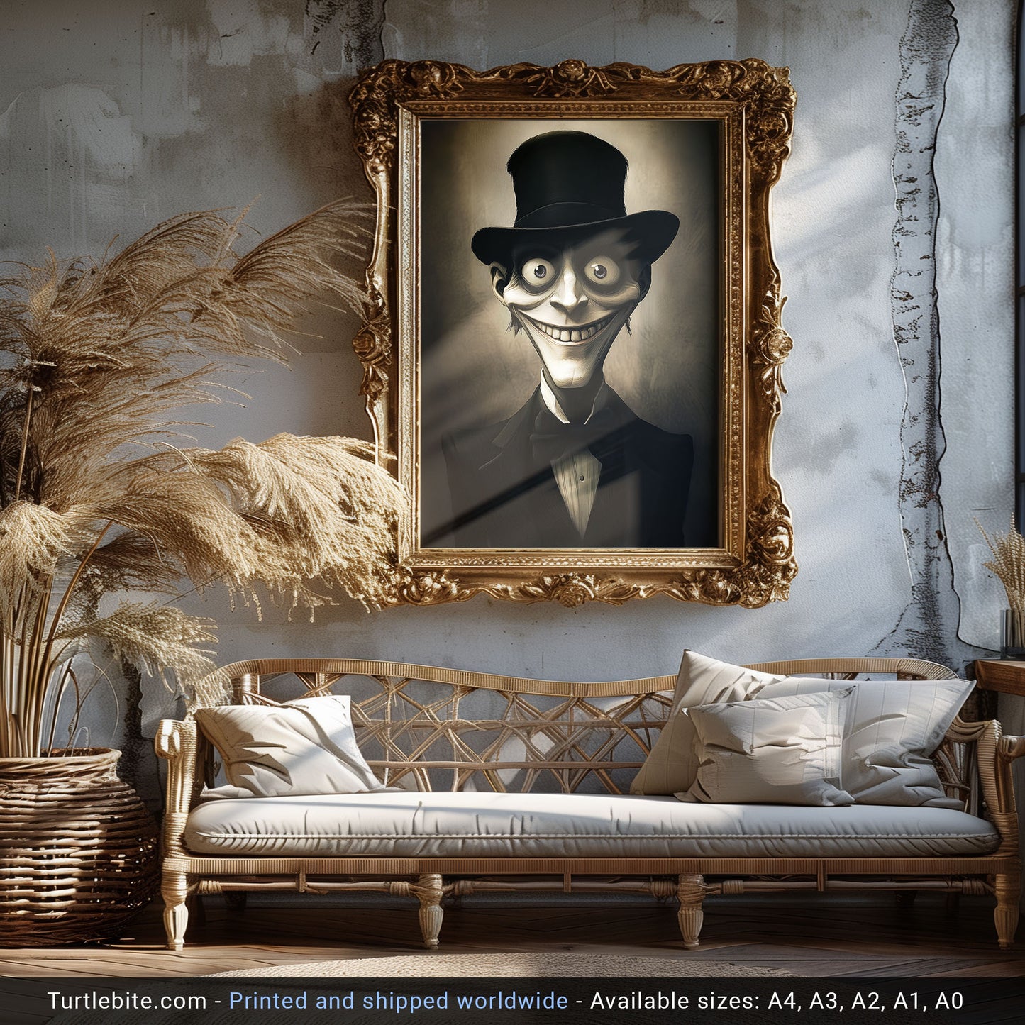 Snake Oil Salesman Painting, Dark Academia Poster, Dark Humor Wall Art, Sneaky Vintage Salesman