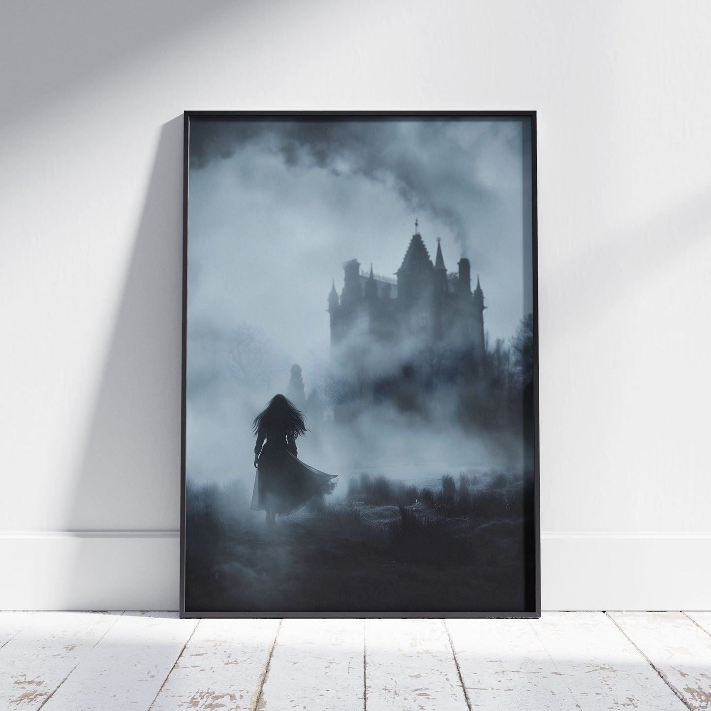 Lonely Ghost on Mysterious Journey - Dark Creepy Gothic Wall Art